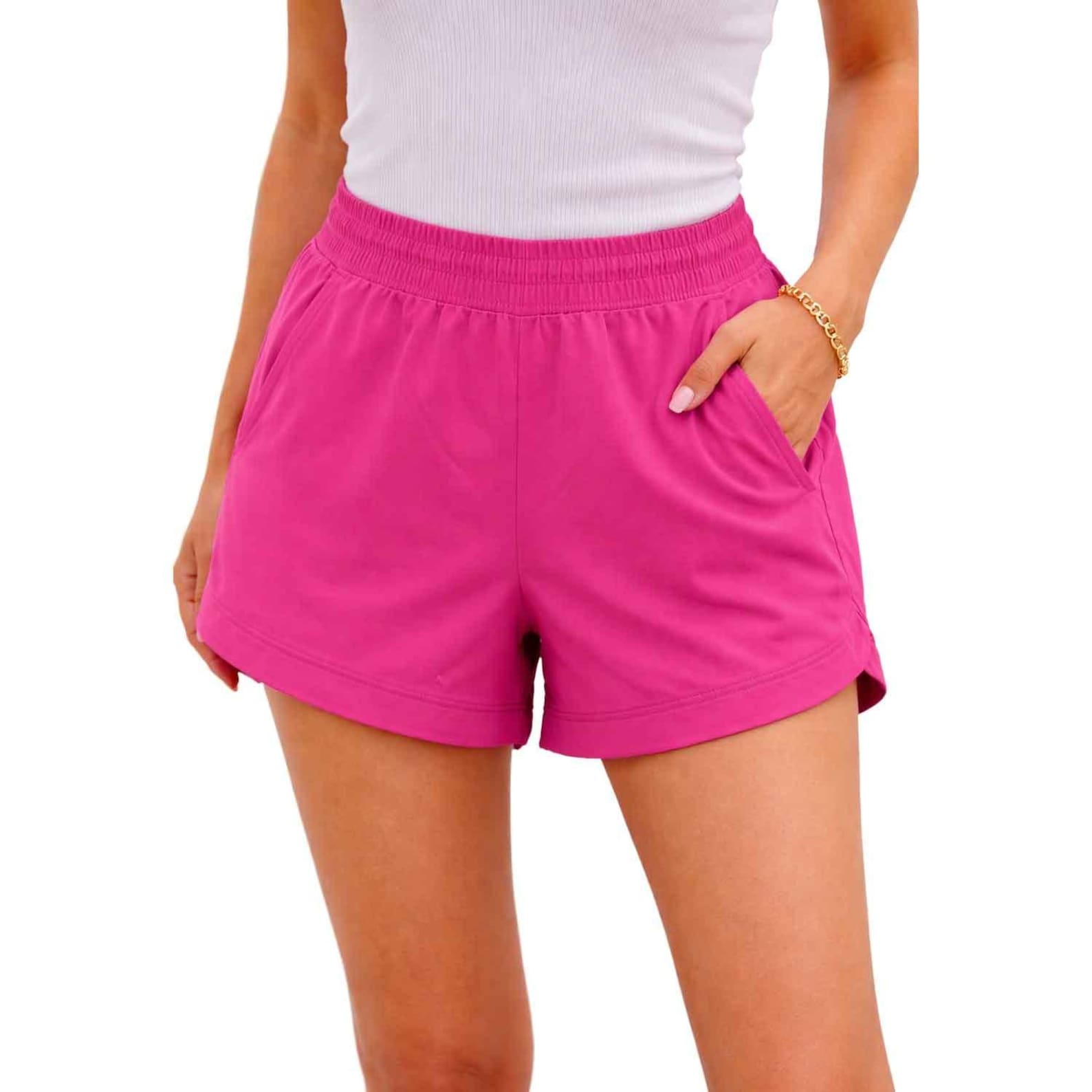 Tuff Athletics Women's Pink Active Shorts (048) Personalized Gift Idea
