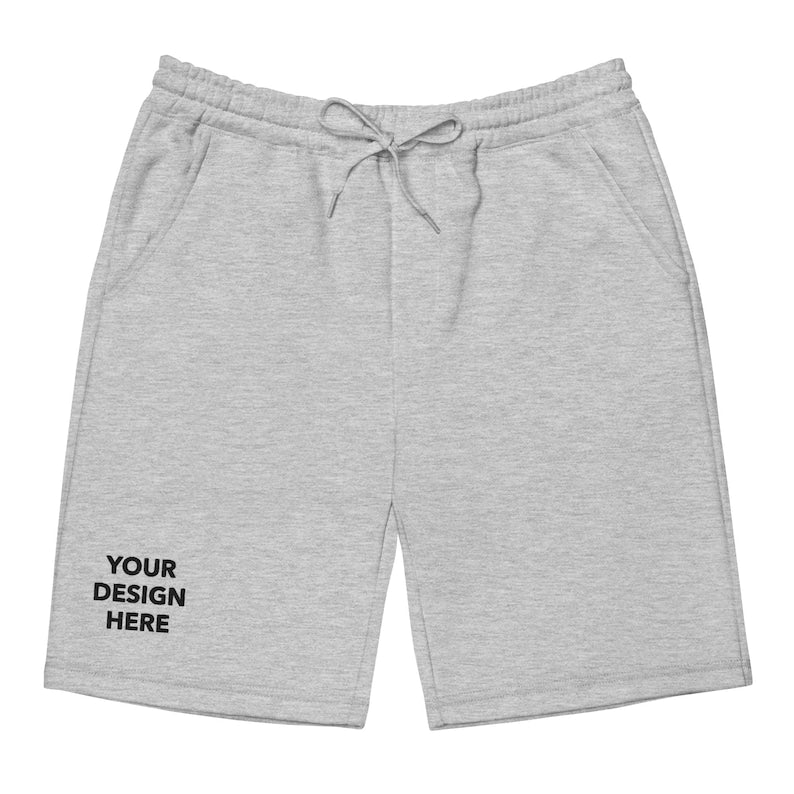 Custom Fleece Shorts: Personalized Text & Logo Design