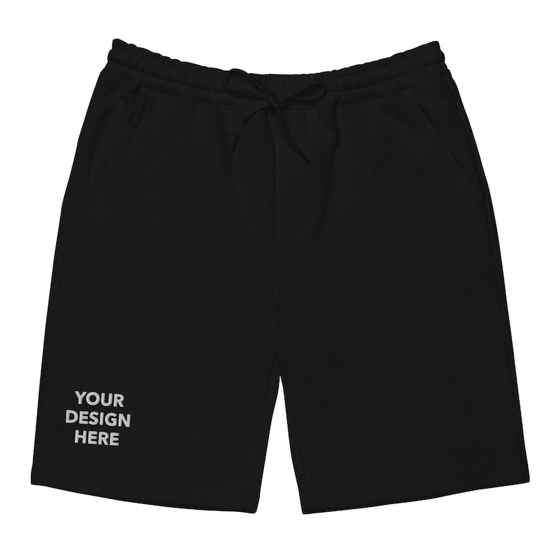 Custom Fleece Shorts: Personalized Text & Logo Design