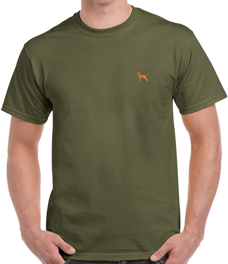 Hungarian Vizsla Owner Clothing Gift Embroidered Heavyweight T-shirt From The House Of Dog