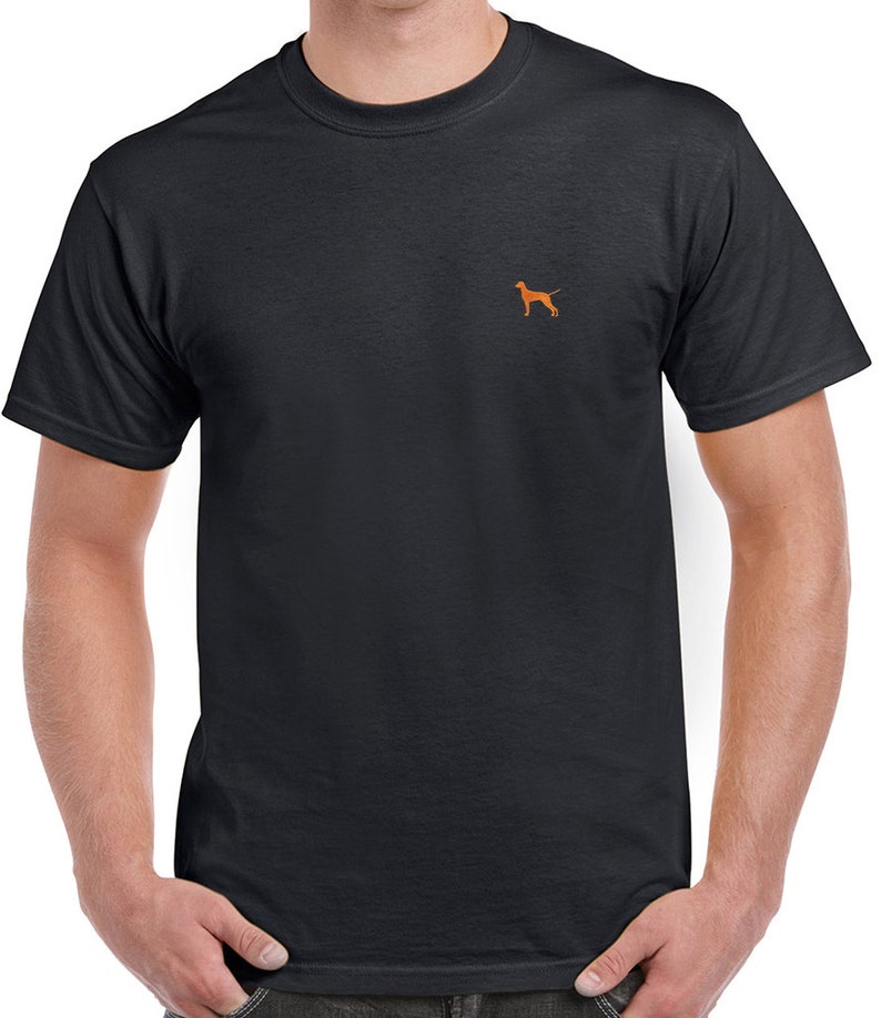 Hungarian Vizsla Owner Clothing Gift Embroidered Heavyweight T-shirt From The House Of Dog