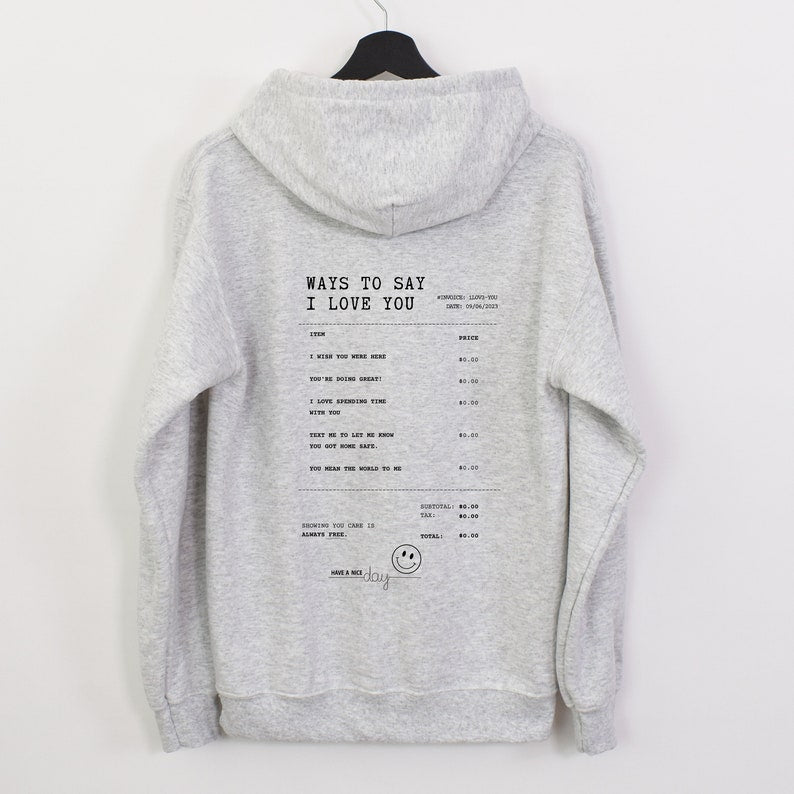 Ways To Say I Love You Trendy Hoodie, Oversized Hoodie