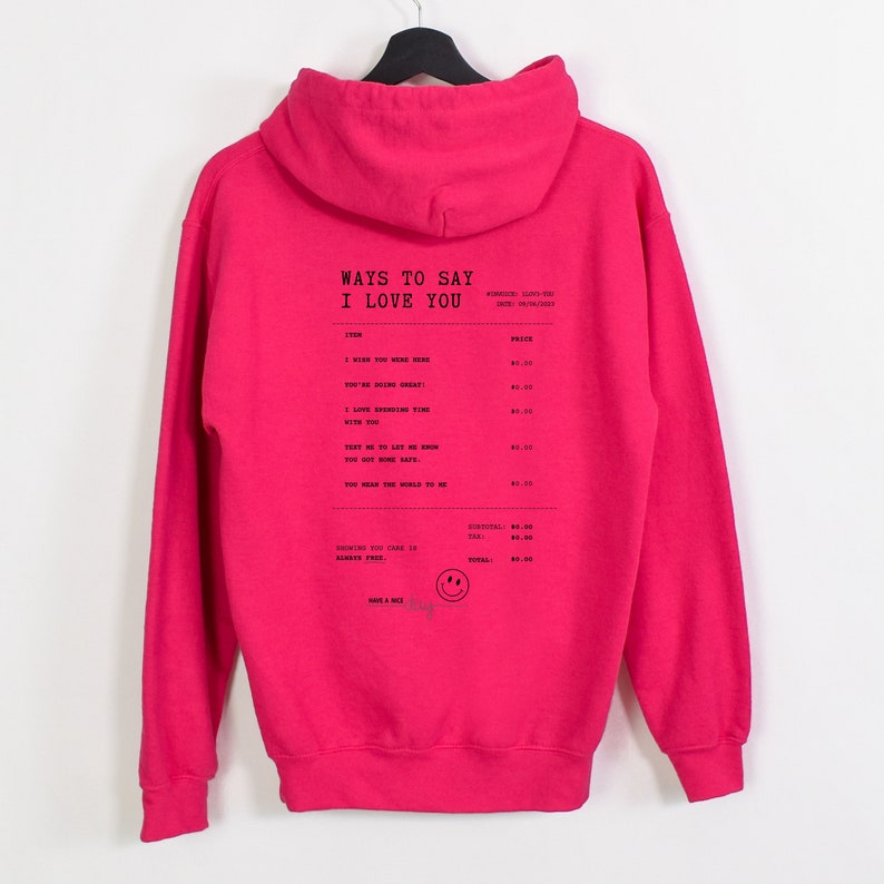 Ways To Say I Love You Trendy Hoodie, Oversized Hoodie