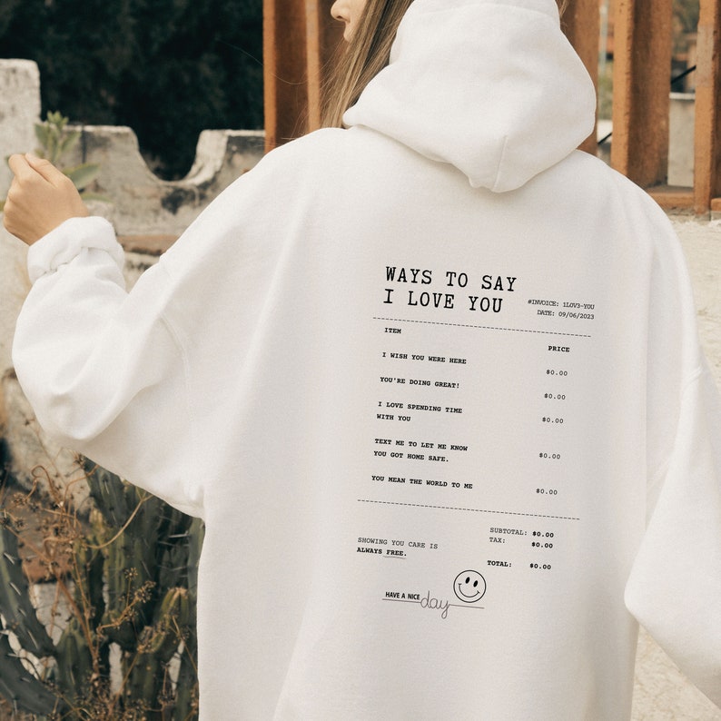 Ways To Say I Love You Trendy Hoodie, Oversized Hoodie