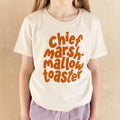 Chief Marshmallow Toaster Kids T-Shirt | Fun Summer Slogan Tee for Boys & Girls
