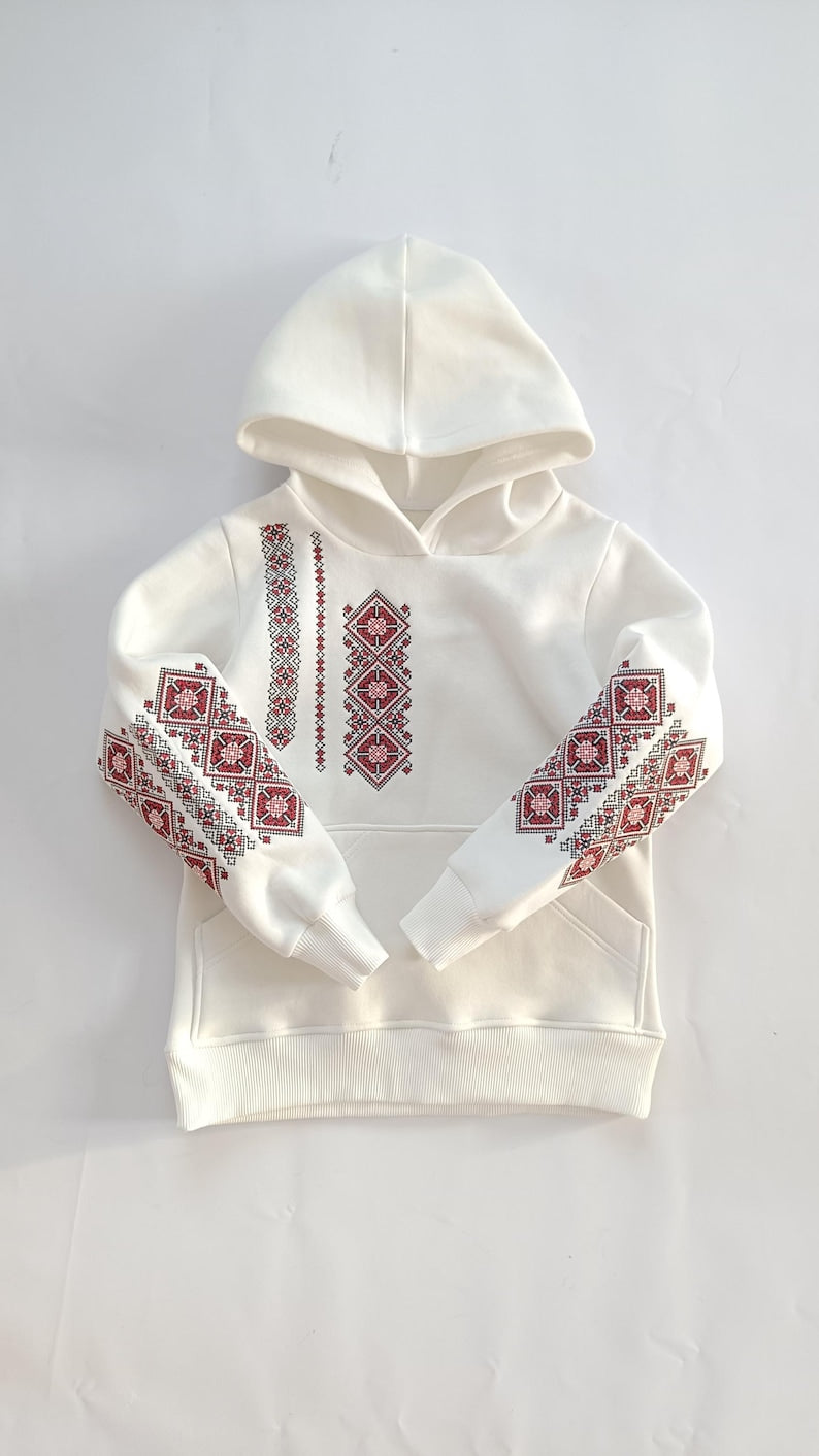Ukrainian Hoodie With Embroidery, Ukraine Sweatshirt Vyshyvanka