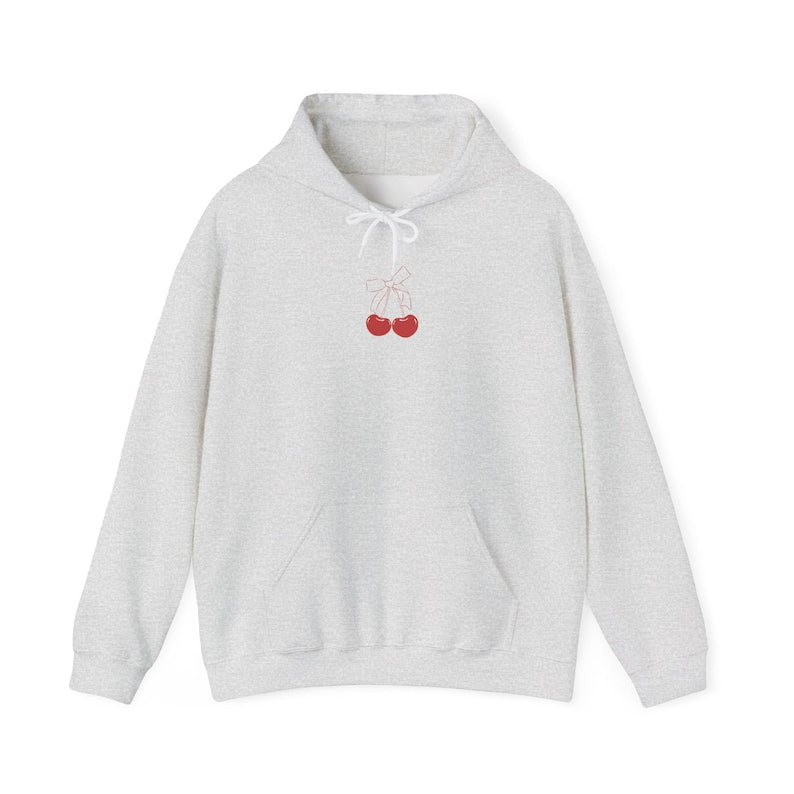 Cherry Bow Hoodie, Red cherry and bow oversized Hoodie