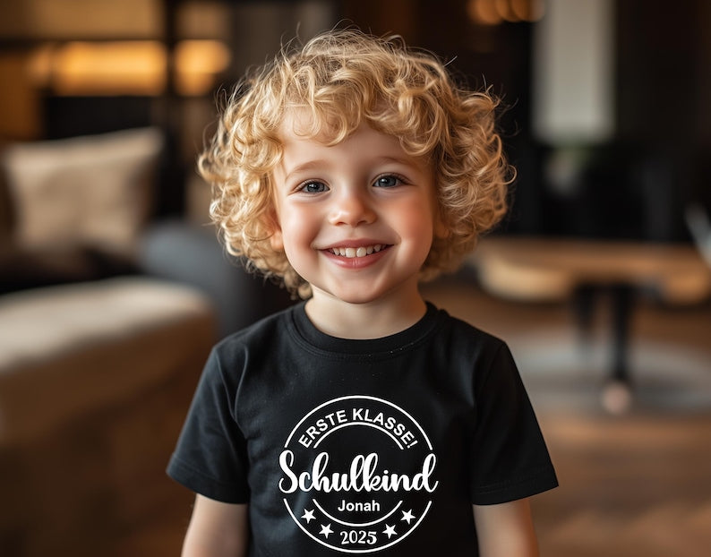 First Grader T-Shirt: Personalized T-shirt for children. Schoolchild 2026 T shirt