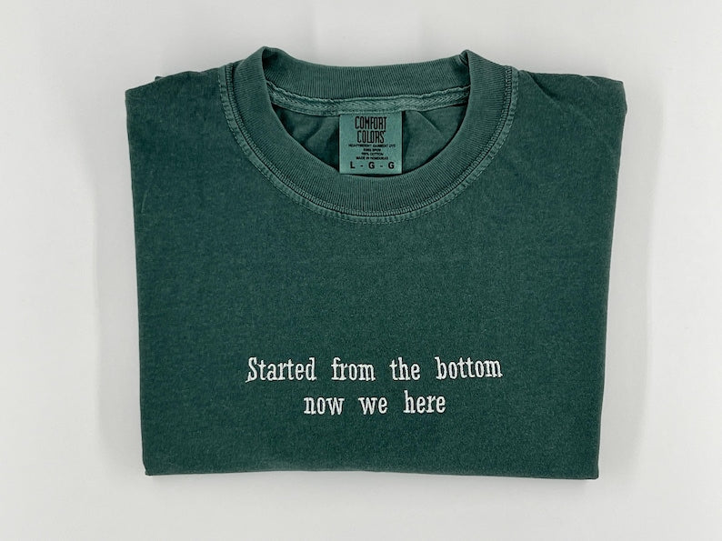 Custom Embroidered Comfort Colors Tshirt, Personalized Embroidered Shirt