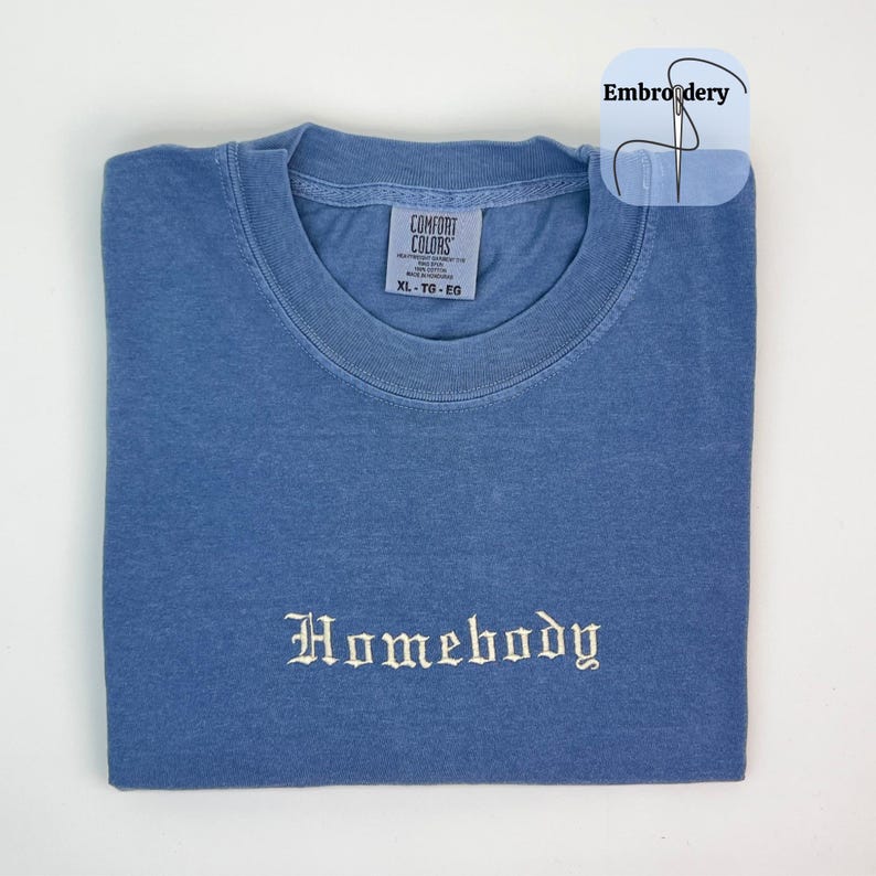 Custom Embroidered Comfort Colors Tshirt, Personalized Embroidered Shirt
