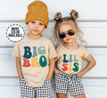 Big Bro Big Sis Lil Bro Lil Sis Matching Sibling Shirts, Retro Brother Sister T-Shirts