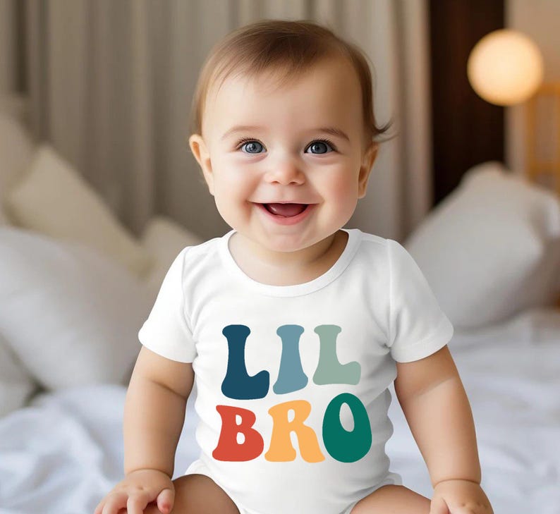 Big Bro Big Sis Lil Bro Lil Sis Matching Sibling Shirts, Retro Brother Sister T-Shirts