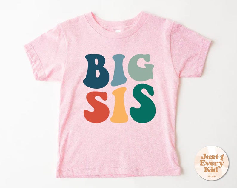 Big Bro Big Sis Lil Bro Lil Sis Matching Sibling Shirts, Retro Brother Sister T-Shirts