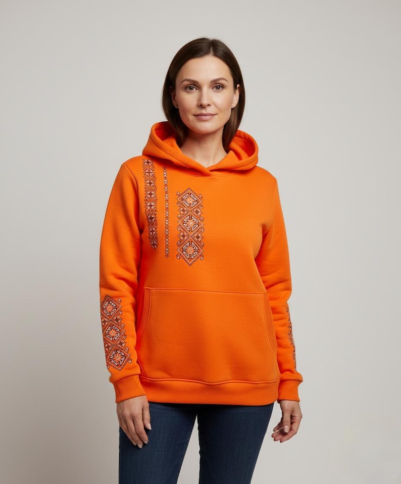 Ukrainian Hoodie With Embroidery, Ukraine Sweatshirt Vyshyvanka