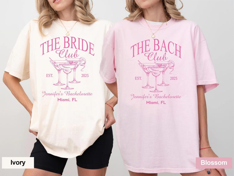 Comfort Colors Bachelorette Party T-Shirts: The Bach Club, Bridesmaids Gifts