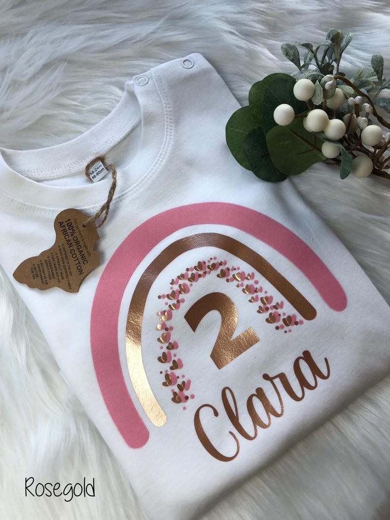 Short-sleeved and long-sleeved girls' rainbow shirt