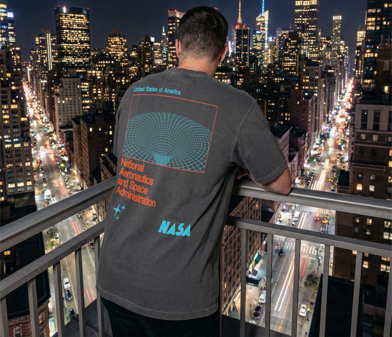 NASA Wormhole T-Shirt, Comfort Colors Space Nerd Graphic Tee