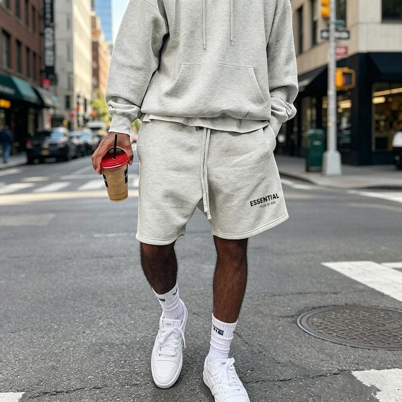 Essential Men's Athletic Shorts, Oversized Fit, Choose One Size Down