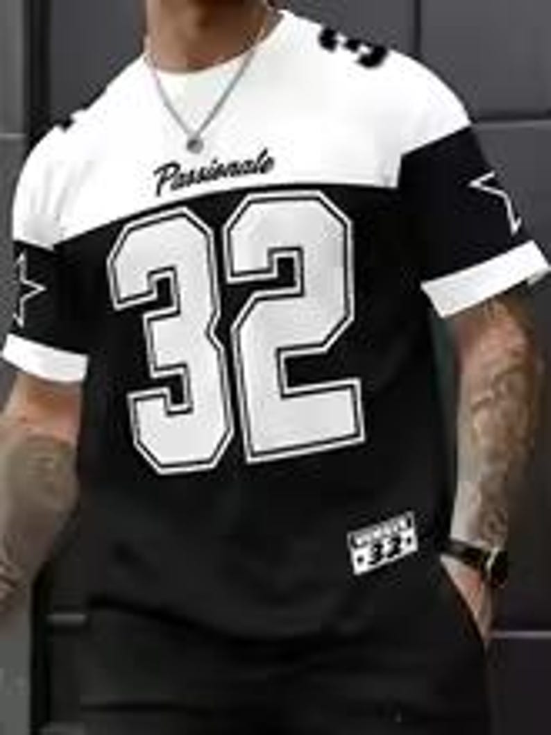 Men's Casual Printed T-Shirt, Breathable Summer Round Neck Tee