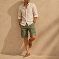 Men's Cotton Cargo Shorts, Relaxed Fit Utility Summer Travel Wear