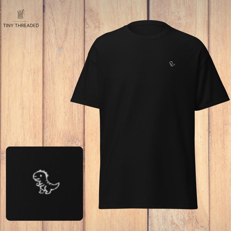 Dinosaur Embroidered Logo Men's T-Shirt short sleeve