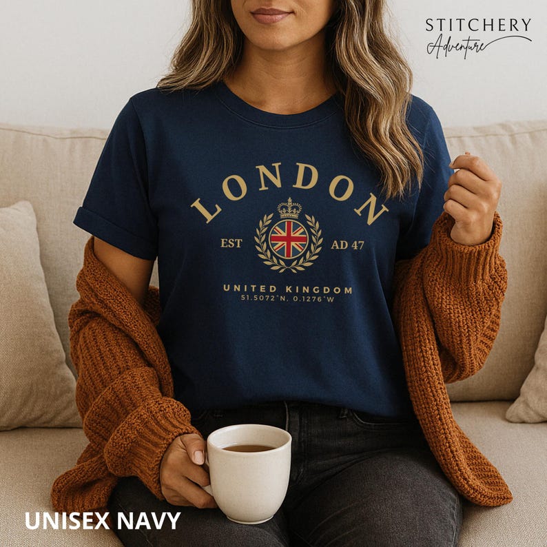 London t-shirt, Vintage Style London Crewneck
