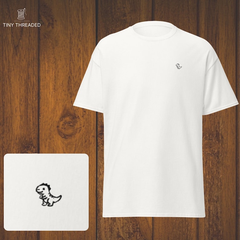 Dinosaur Embroidered Logo Men's T-Shirt short sleeve