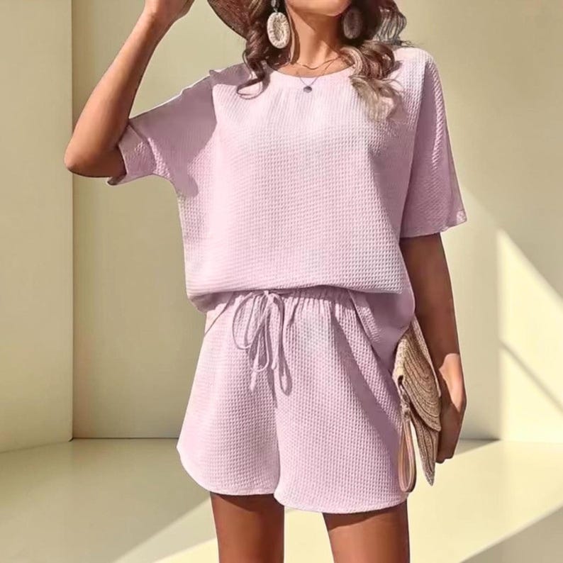 Women’s summer set 2 piece set, shirt and shorts