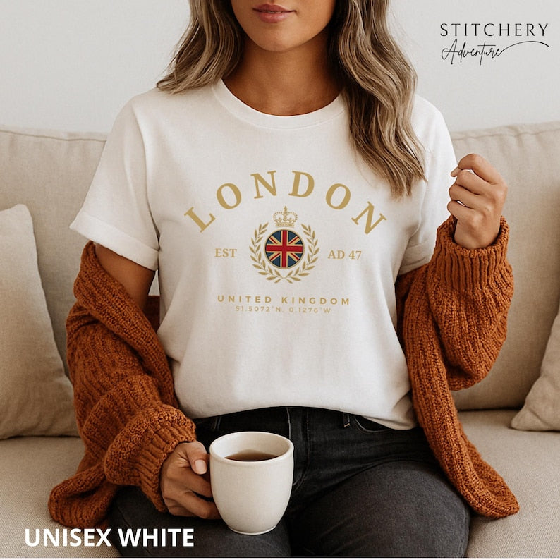 London t-shirt, Vintage Style London Crewneck